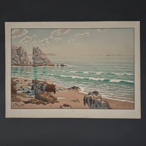 Lithographie par Henri Rivière Les Aspects de la Nature - La Mer A5602