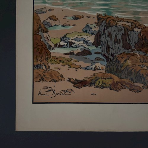 Lithographie par Henri Rivière Les Aspects de la Nature - La Mer A5602