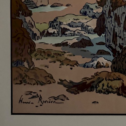 Lithographie par Henri Rivière Les Aspects de la Nature - La Mer A5812