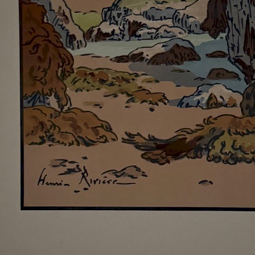 Lithographie par Henri Rivière Les Aspects de la Nature - La Mer A5812