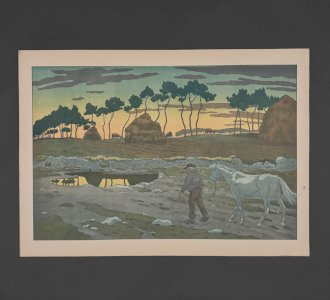 Lithographie par Henri Rivière Les Aspects de la Nature - Le Crépuscule A5491