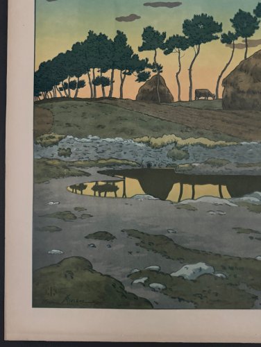 Lithographie par Henri Rivière Les Aspects de la Nature - Le Crépuscule A5491