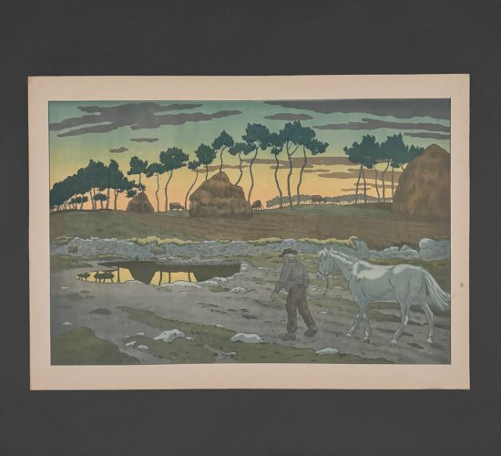 Lithographie par Henri Rivière Les Aspects de la Nature - Le Crépuscule A5491