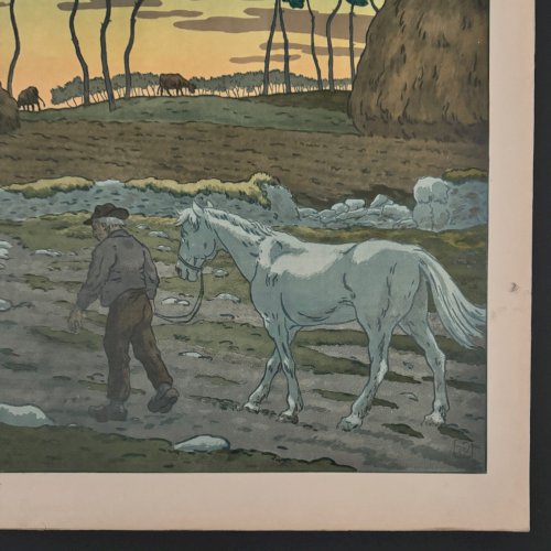 Lithographie par Henri Rivière Les Aspects de la Nature - Le Crépuscule A5491