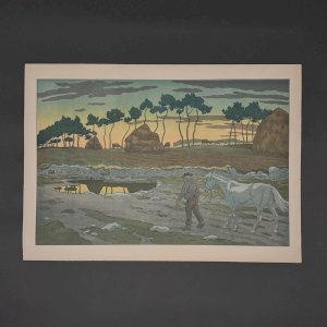 Lithographie par Henri Rivière Les Aspects de la Nature - Le Crépuscule A5675