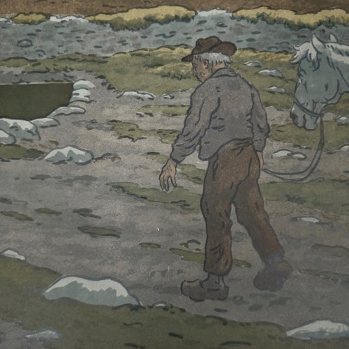 Lithographie par Henri Rivière Les Aspects de la Nature - Le Crépuscule A5675