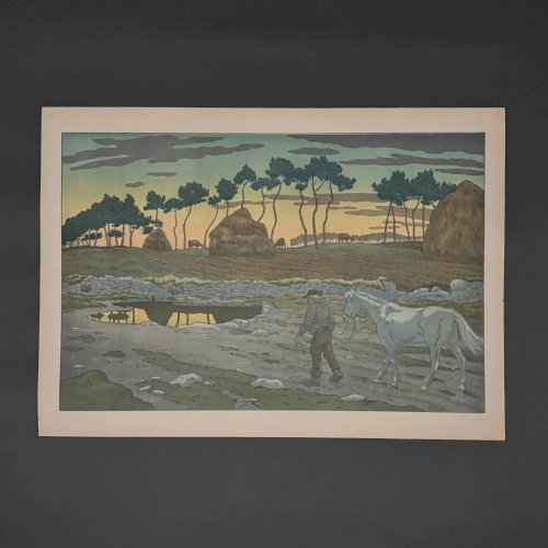 Lithographie par Henri Rivière Les Aspects de la Nature - Le Crépuscule A5675
