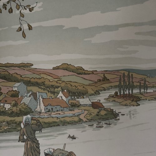 Lithographie par Henri Rivière Les Aspects de la Nature - Le Fleuve A5678