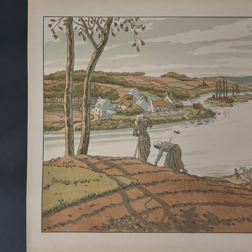 Lithographie par Henri Rivière Les Aspects de la Nature - Le Fleuve A5678