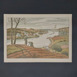 Lithographie par Henri Rivière Les Aspects de la Nature - Le Fleuve A5679