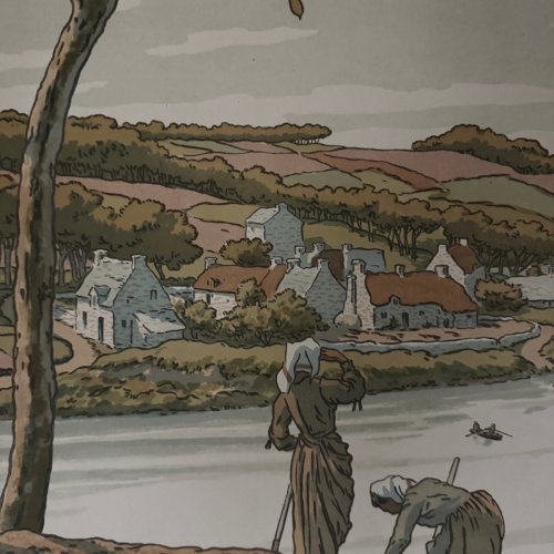 Lithographie par Henri Rivière Les Aspects de la Nature - Le Fleuve A5679