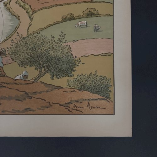 Lithographie par Henri Rivière Les Aspects de la Nature - Le Fleuve A5679