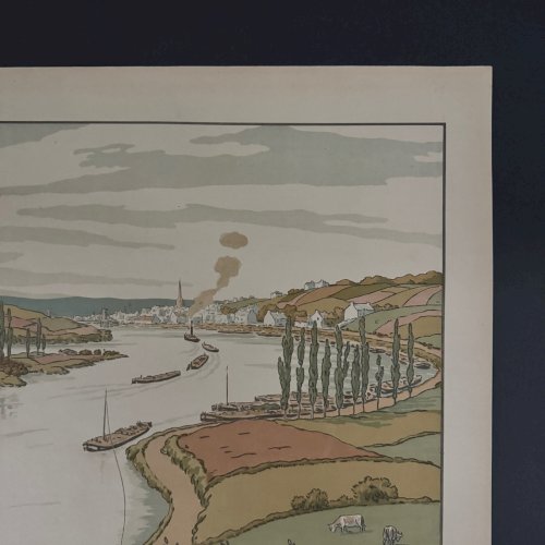 Lithographie par Henri Rivière Les Aspects de la Nature - Le Fleuve A5679