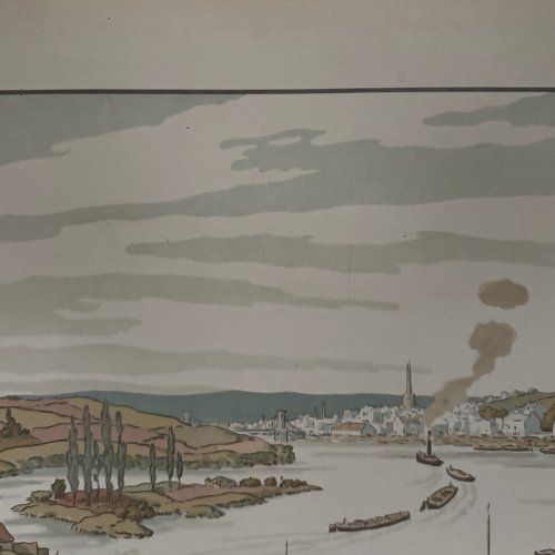 Lithographie par Henri Rivière Les Aspects de la Nature - Le Fleuve A5679
