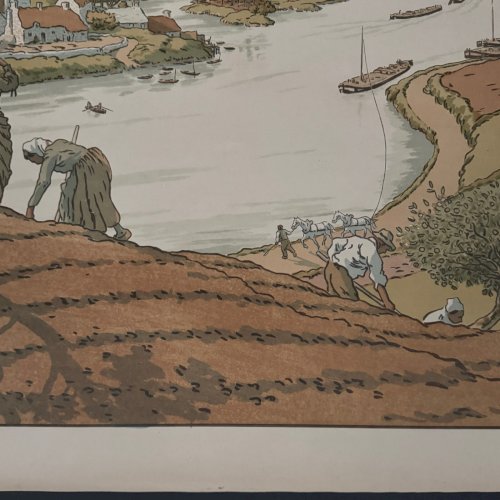 Lithographie par Henri Rivière Les Aspects de la Nature - Le Fleuve A5679