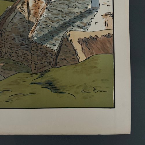 Lithographie par Henri Rivière Les Aspects de la Nature - Le Vallon A5518