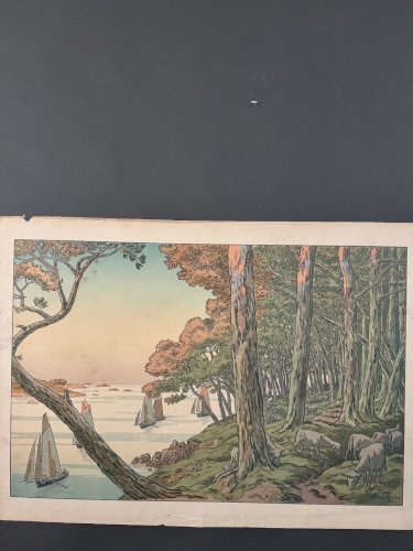 Lithographie par Henri Rivière Les Aspects de la Nature - Soir d'Été A5205