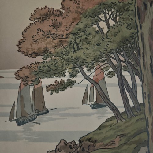 Lithographie par Henri Rivière Les Aspects de la Nature - Soir d'Été A5600