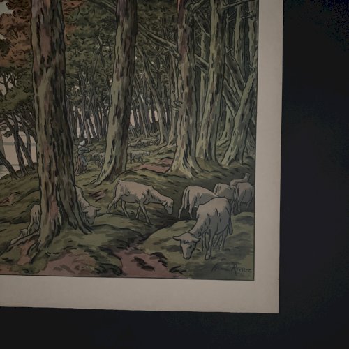 Lithographie par Henri Rivière Les Aspects de la Nature - Soir d'Été A5601