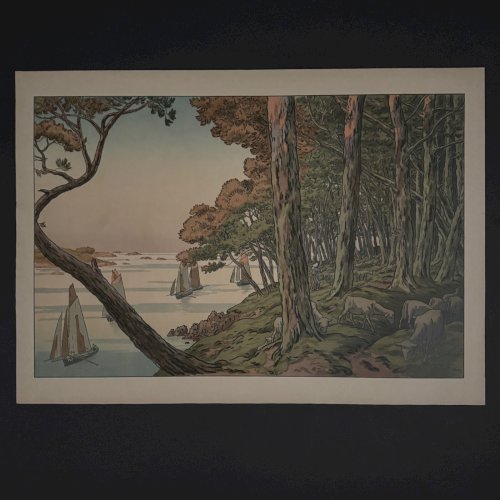 Lithographie par Henri Rivière Les Aspects de la Nature - Soir d'Été A5601