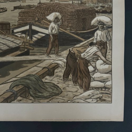 Lithographie par Henri Rivière Notre-Dame vue quai d'Austerlitz A5524