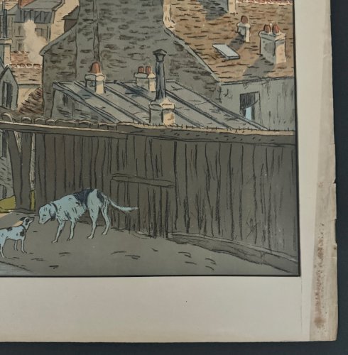 Lithographie par Henri Rivière Paris vu de Montmartre A5523