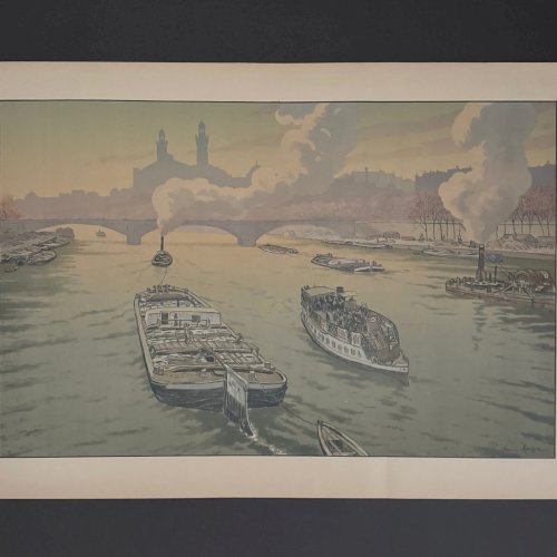Lithographie par Henri Rivière Paysages Parisiens - Le Trocadéro A5822