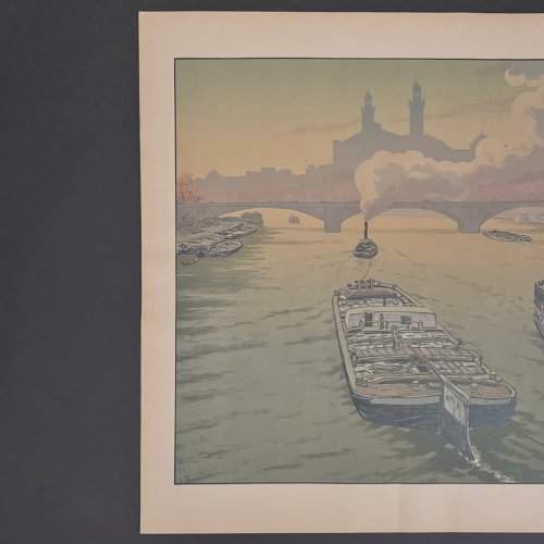 Lithographie par Henri Rivière Paysages Parisiens - Le Trocadéro A5822