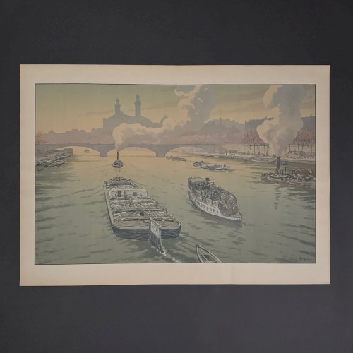 Lithographie par Henri Rivière Paysages Parisiens - Le Trocadéro A5822