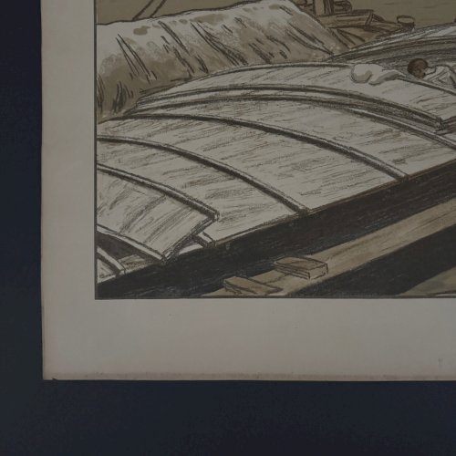 Lithographie par Henri Rivière Paysages Parisiens - Quai d'Austerlitz A5596