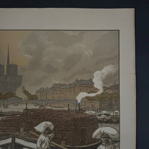 Lithographie par Henri Rivière Paysages Parisiens - Quai d'Austerlitz A5596