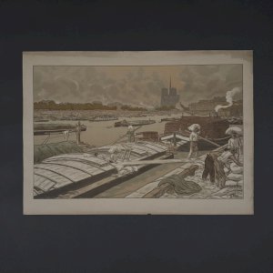 Lithographie par Henri Rivière Paysages Parisiens - Quai d'Austerlitz A5597