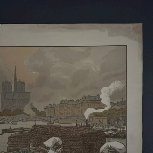 Lithographie par Henri Rivière Paysages Parisiens - Quai d'Austerlitz A5597