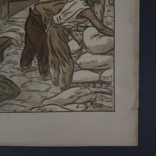 Lithographie par Henri Rivière Paysages Parisiens - Quai d'Austerlitz A5597