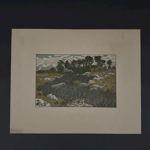 Lithographie par Henri Rivière Ruisseau à Lopérec A5584