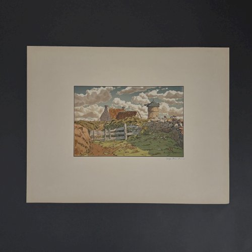 Lithographie par Henri Rivière Vieux Moulin à Loguivy A5807