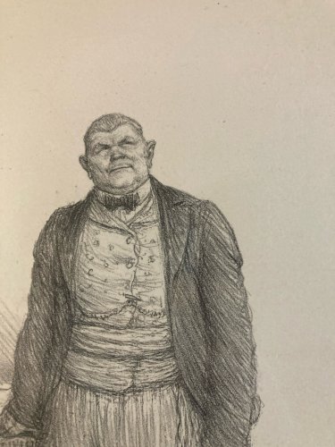 Lithographie Portrait D’Homme, 1930 À Identifier Gravure Litho Art Estampe
