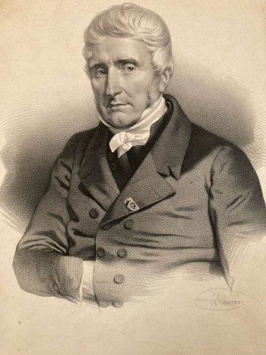 Lithographie Portrait D’Homme XIXe Gravure Art Estampe Etching Old Ancien