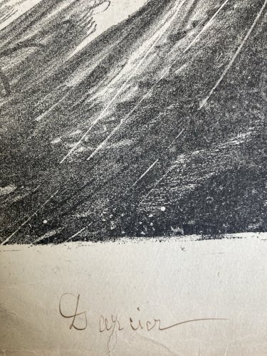 Lithographie Portrait Durandeau 1930 À Identifier Litho Joseph Darcier Estampe