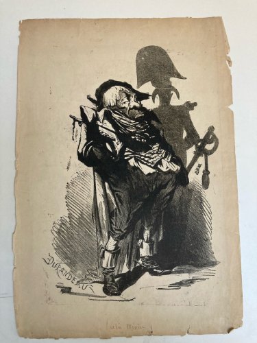 Lithographie Portrait Durandeau 1930 À Identifier Litho Paulin Menier Estampe