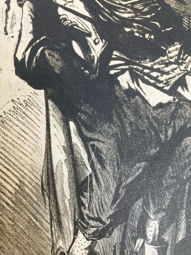 Lithographie Portrait Durandeau 1930 À Identifier Litho Paulin Menier Estampe