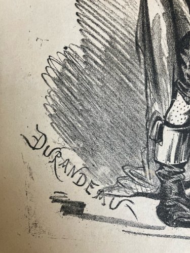 Lithographie Portrait Durandeau 1930 À Identifier Litho Paulin Menier Estampe