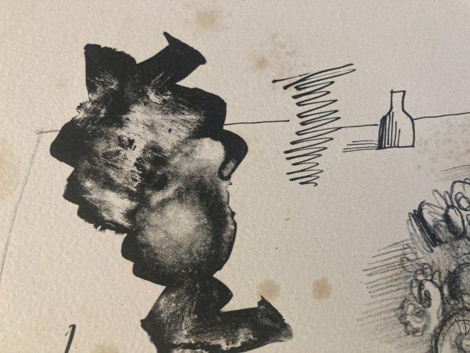 Lithographie Saul Steinberg ￼ Illustration, Presse Art 1966 Ancien