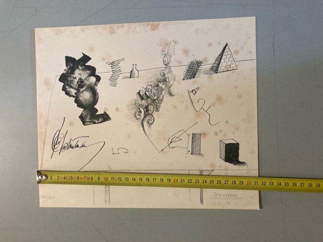 Lithographie Saul Steinberg ￼ Illustration, Presse Art 1966 Ancien