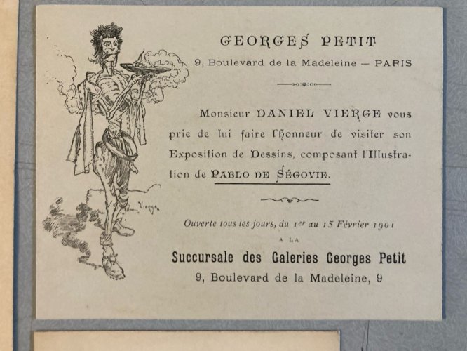 Lithographie signée Daniel Vierge Gravure Estampe Art Ancien Musique Notes