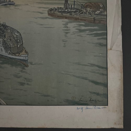 Lithographie sur papier de Chine par Henri Rivière Le Trocadéro A5568