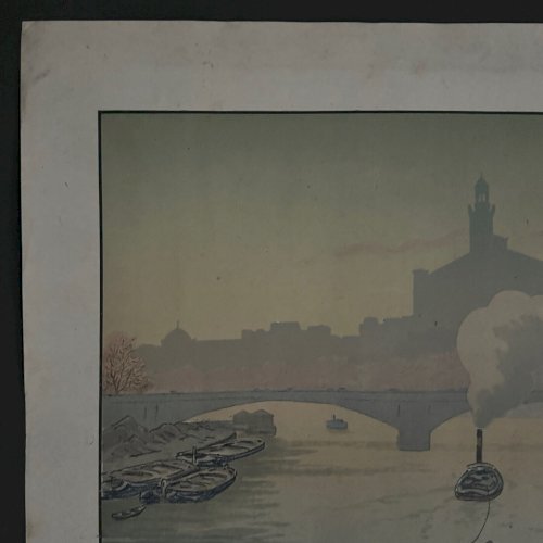 Lithographie sur papier de Chine par Henri Rivière Le Trocadéro A5568