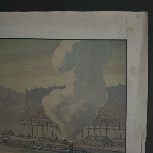 Lithographie sur papier de Chine par Henri Rivière Le Trocadéro A5568