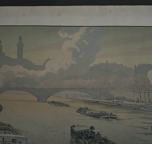 Lithographie sur papier de Chine par Henri Rivière Le Trocadéro A5568