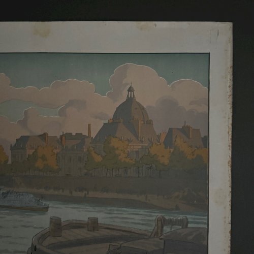 Lithographie sur papier de Chine par Henri Rivière L'Institut et la Cité A5570